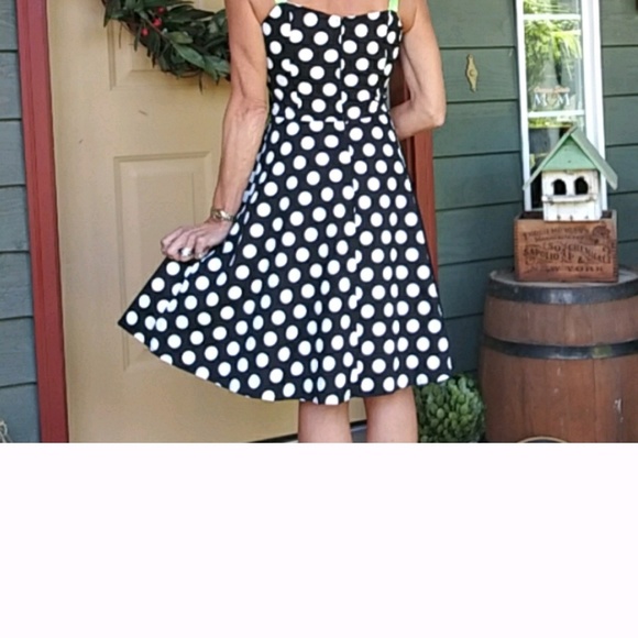 Ruby Rock size 7 black and white polka dot dress - Picture 5 of 5
